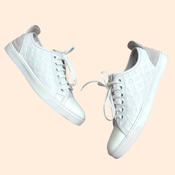 Louis Vuitton White Monogram Punchy Sneakers - Picture 1 of 12